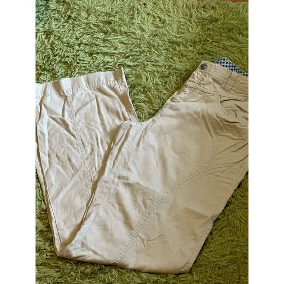 Athleta Khaki wide leg trouser Hiking pants size 16 T - Picture 1 of 6